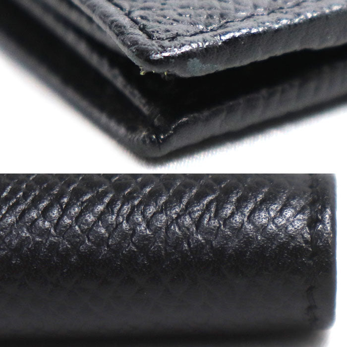 BVLGARI ブルガリ HIPSTER LARGE 2 FOLDS 二つ折り財布 ブラック 20495 メンズ【中古】【美品】