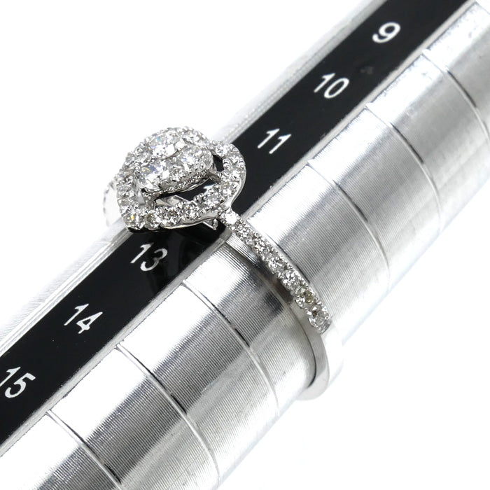 K18WG ホワイトゴールド リング・指輪 ダイヤモンド0.40ct 12号 2.0g レディース【中古】