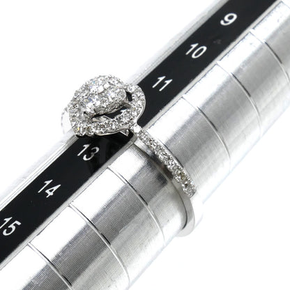 K18WG ホワイトゴールド リング・指輪 ダイヤモンド0.40ct 12号 2.0g レディース【中古】