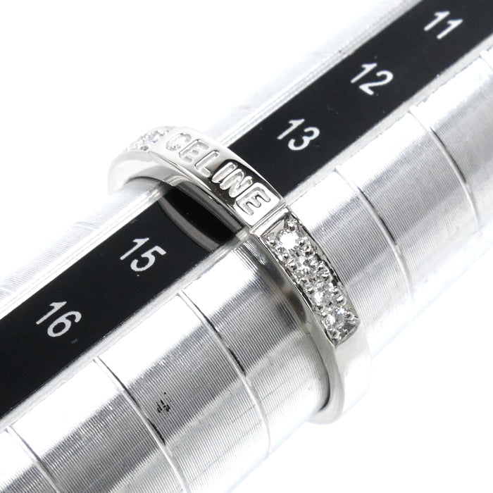 CELINE セリーヌ Pt900プラチナ リング・指輪 ダイヤモンド0.10ct 14号 4.2g レディース【中古】