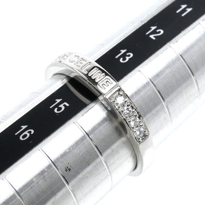 CELINE セリーヌ Pt900プラチナ リング・指輪 ダイヤモンド0.10ct 14号 4.2g レディース【中古】