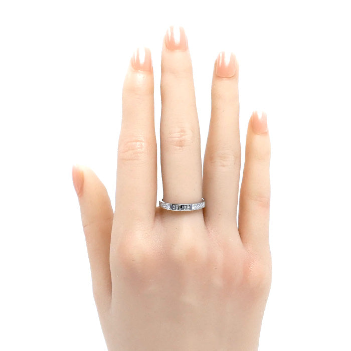 CELINE セリーヌ Pt900プラチナ リング・指輪 ダイヤモンド0.10ct 14号 4.2g レディース【中古】