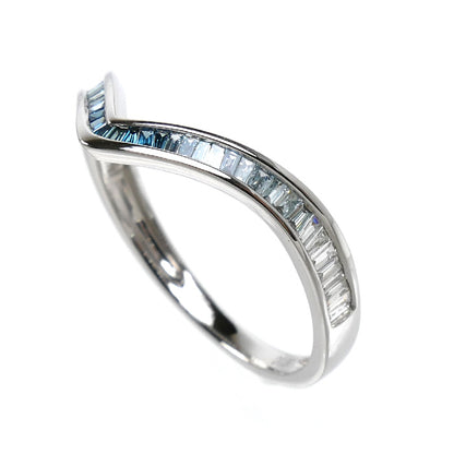 K18WG ホワイトゴールド リング・指輪 ダイヤモンド0.30ct 18.5号 2.2g レディース【中古】