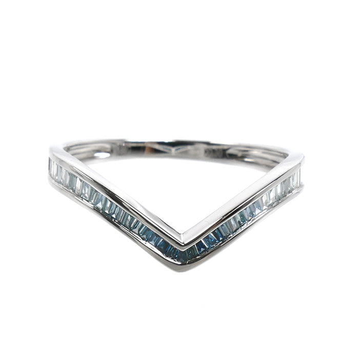 K18WG ホワイトゴールド リング・指輪 ダイヤモンド0.30ct 18.5号 2.2g レディース【中古】