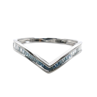 K18WG ホワイトゴールド リング・指輪 ダイヤモンド0.30ct 18.5号 2.2g レディース【中古】