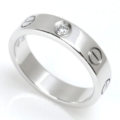 CARTIER カルティエ K18WG ホワイトゴールド ラブリング 1Pダイヤ リング・指輪 B4050547 ダイヤモンド 7号 47 4.1g レディース【中古】【美品】