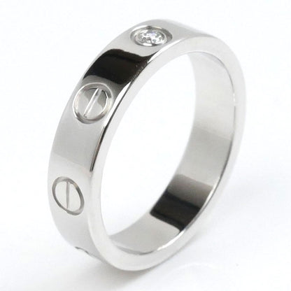 CARTIER カルティエ K18WG ホワイトゴールド ラブリング 1Pダイヤ リング・指輪 B4050547 ダイヤモンド 7号 47 4.1g レディース【中古】【美品】