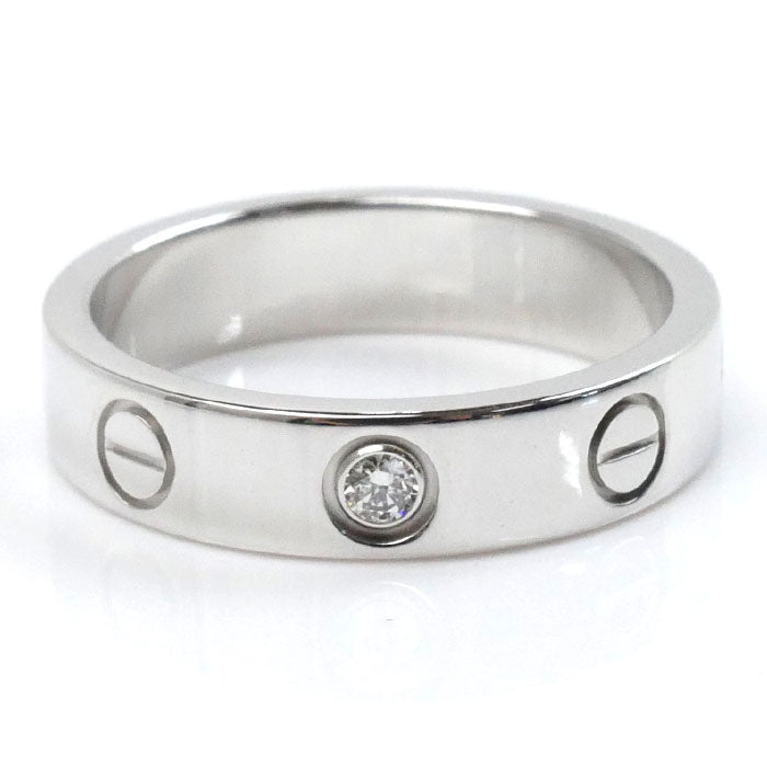 CARTIER カルティエ K18WG ホワイトゴールド ラブリング 1Pダイヤ リング・指輪 B4050547 ダイヤモンド 7号 47 4.1g レディース【中古】【美品】