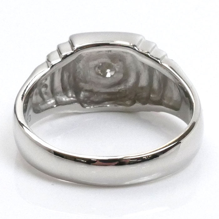 Pt900プラチナ ダイヤ 印台 リング・指輪 ダイヤモンド0.50ct 24号 13.8g メンズ【中古】【美品】