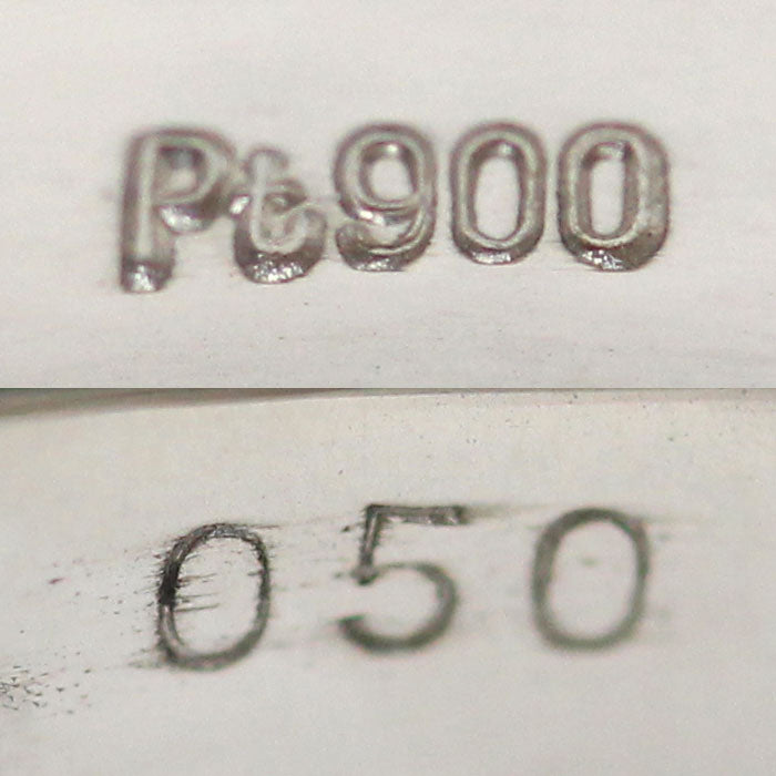 Pt900プラチナ ダイヤ 印台 リング・指輪 ダイヤモンド0.50ct 24号 13.8g メンズ【中古】【美品】