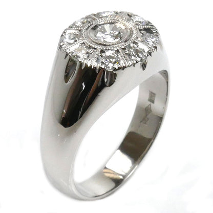 Pt850プラチナ ダイヤ リング・指輪 ダイヤモンド0.69ct 20号 15.2g メンズ【中古】【美品】