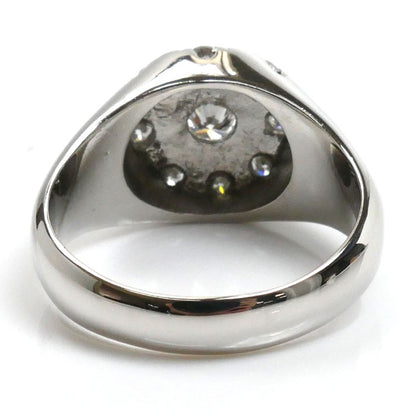 Pt850プラチナ ダイヤ リング・指輪 ダイヤモンド0.69ct 20号 15.2g メンズ【中古】【美品】