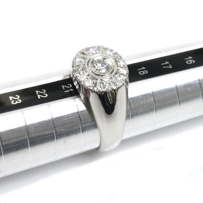 Pt850プラチナ ダイヤ リング・指輪 ダイヤモンド0.69ct 20号 15.2g メンズ【中古】【美品】