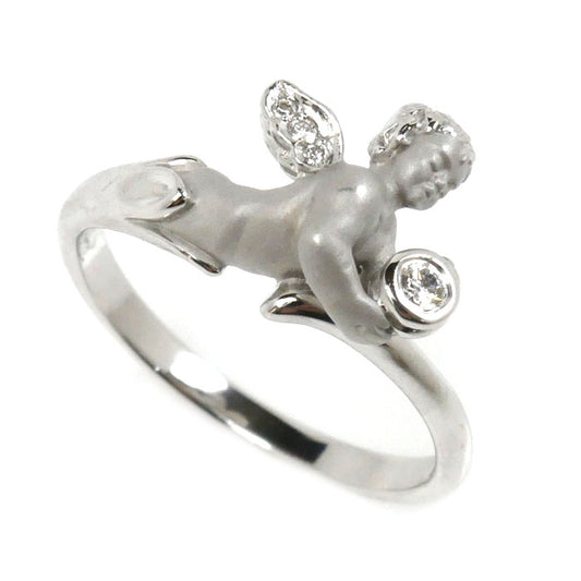 Carrera y Carrera カレライカレラ K18WG ホワイトゴールド エンジェル ダイヤ リング・指輪 ダイヤモンド 12号 3.7g レディース【中古】【美品】