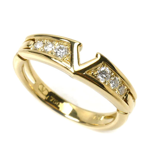 VALENTINO ヴァレンティノ K18YG イエローゴールド ダイヤ リング・指輪 ダイヤモンド 8号 3.3g レディース【中古】【美品】