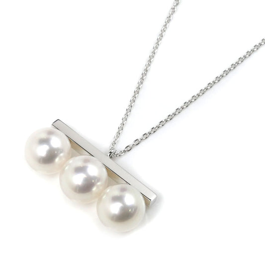 TASAKI タサキ K18WG ホワイトゴールド バランス ネオ ネックレス P-16850-18KWG アコヤパール約8.0mm 7.3g ～45cm レディース【中古】