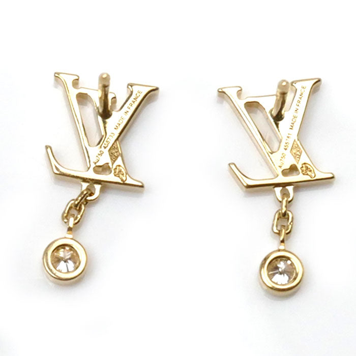 LOUIS VUITTON ルイ・ヴィトン K18YG イエローゴールド イディール ブロッサム ピアス Q96495 ダイヤモンド 2.0g セット レディース【中古】【美品】