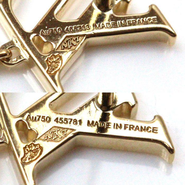 LOUIS VUITTON ルイ・ヴィトン K18YG イエローゴールド イディール ブロッサム ピアス Q96495 ダイヤモンド 2.0g セット レディース【中古】【美品】