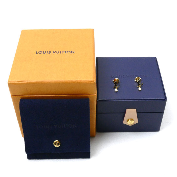 LOUIS VUITTON ルイ・ヴィトン K18YG イエローゴールド イディール ブロッサム ピアス Q96495 ダイヤモンド 2.0g セット レディース【中古】【美品】