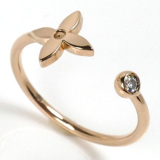 LOUIS VUITTON ルイ・ヴィトン K18PG ピンクゴールド モノグラム イディール リング・指輪 Q9F15E 12号 52 1.7g １本売り レディース【中古】【美品】