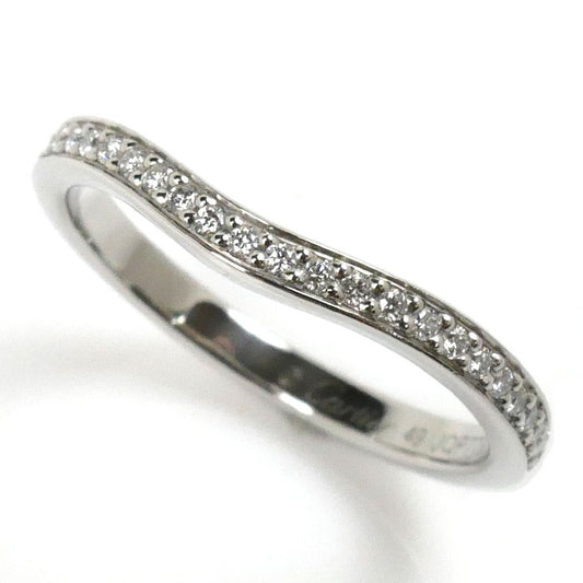 CARTIER カルティエ Pt950プラチナ バレリーナカーブ ハーフエタニティ リング・指輪 B4093049 9号 49 2.8g レディース【中古】【美品】