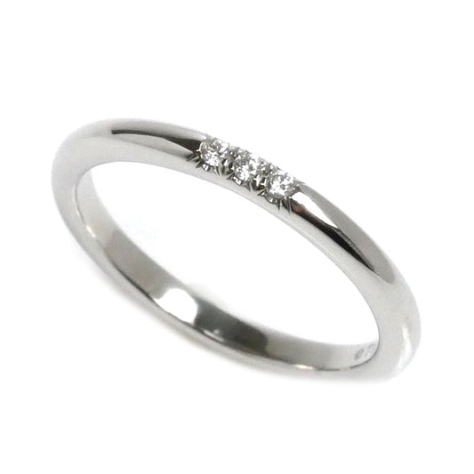 TIFFANY&Co. ティファニー Pt950プラチナ クラシックバンド 3Pダイヤ リング・指輪 61000879 ダイヤモンド 9号 3.2g レディース【中古】【美品】