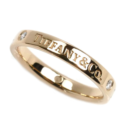 TIFFANY&Co. ティファニー K18PG ピンクゴールド フラットバンド 3Pダイヤ リング・指輪 72613635 ダイヤモンド 10号 3.2g レディース【中古】【美品】