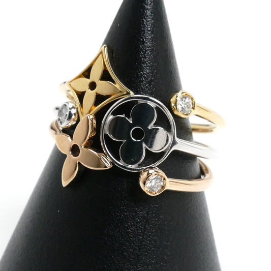 LOUIS VUITTON ルイ・ヴィトン K18YG/PG/WG モノグラム・イディール リング・指輪 Q9F15K 066588 17号 57 6.1g レディース【中古】【美品】