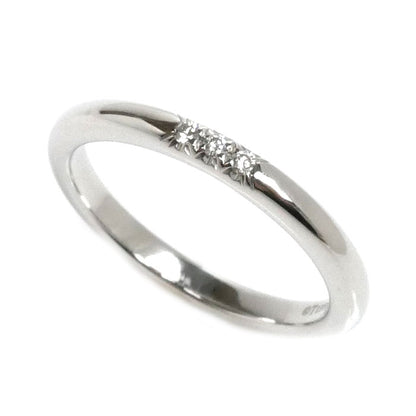 TIFFANY&Co. ティファニー Pt950プラチナ クラシックバンド 3Pダイヤ リング・指輪 ダイヤモンド 7.5号 3.3g レディース【中古】【美品】
