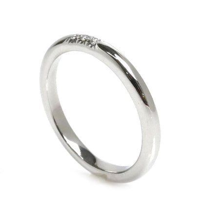 TIFFANY&Co. ティファニー Pt950プラチナ クラシックバンド 3Pダイヤ リング・指輪 ダイヤモンド 7.5号 3.3g レディース【中古】【美品】