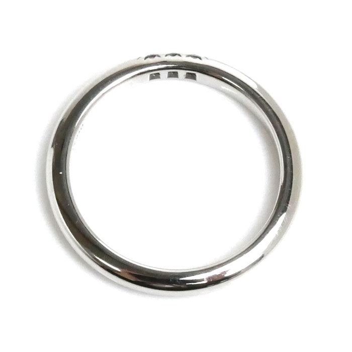 TIFFANY&Co. ティファニー Pt950プラチナ クラシックバンド 3Pダイヤ リング・指輪 ダイヤモンド 7.5号 3.3g レディース【中古】【美品】