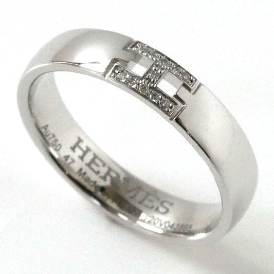 HERMES エルメス K18WG ホワイトゴールド エヴァー ヘラクレス リング・指輪 H119853B 00047 ダイヤモンド 7号 47 3.2g レディース【中古】【美品】