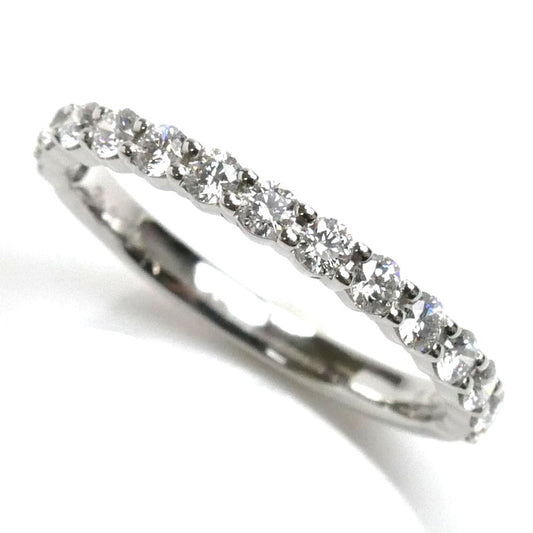 MIKIMOTO ミキモト Pt950プラチナ ハーフエタニティ リング・指輪 ダイヤモンド0.53ct 13号 2.8g レディース【中古】【美品】