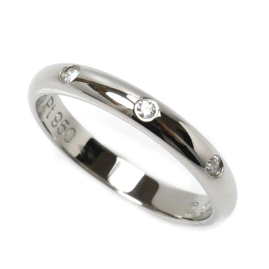 CARTIER カルティエ Pt950プラチナ 1895 ウェディング バンド 3Pダイヤ リング・指輪 B4058347 ダイヤモンド 7号 47 2.8g レディース【中古】【美品】