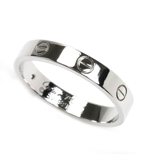 CARTIER カルティエ K18WG ホワイトゴールド ミニラブ リング・指輪 B4050562 21.5号 62 5.4g メンズ【中古】【美品】