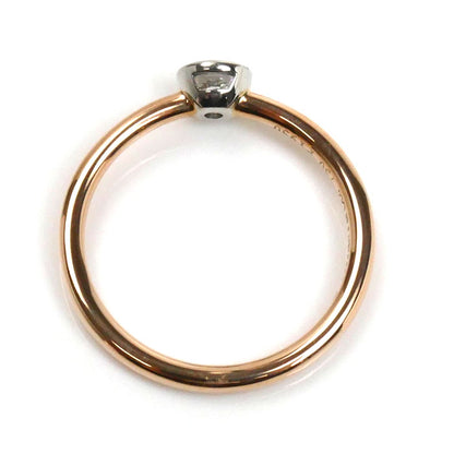 TIFFANY&Co. ティファニー K18PG ピンクゴールド Pt950プラチナ ビゼット リング・指輪 ダイヤモンド 6.5号 1.8g レディース【中古】