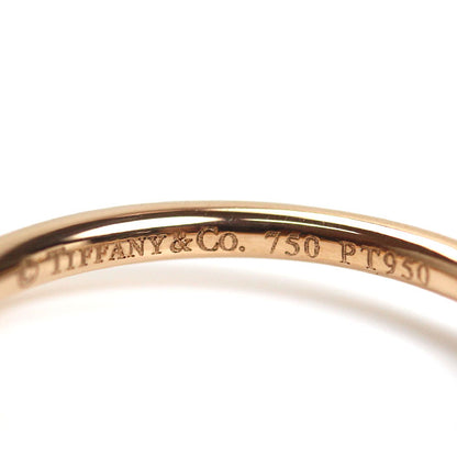 TIFFANY&Co. ティファニー K18PG ピンクゴールド Pt950プラチナ ビゼット リング・指輪 ダイヤモンド 6.5号 1.8g レディース【中古】
