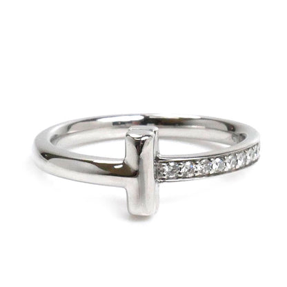TIFFANY&Co. ティファニー K18WG ホワイトゴールド Tワン リング・指輪 12号 3.9g レディース【中古】【美品】