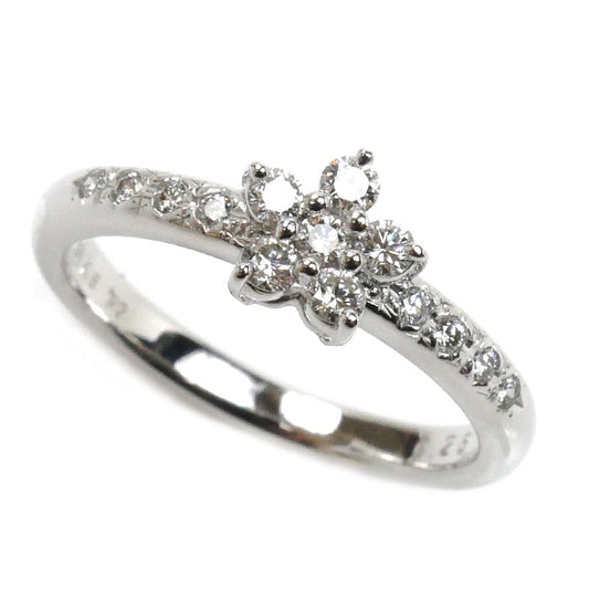 TASAKI タサキ K18WG ホワイトゴールド リング・指輪 ダイヤモンド0.25ct 12号 2.9g フラワー レディース【中古】【美品】