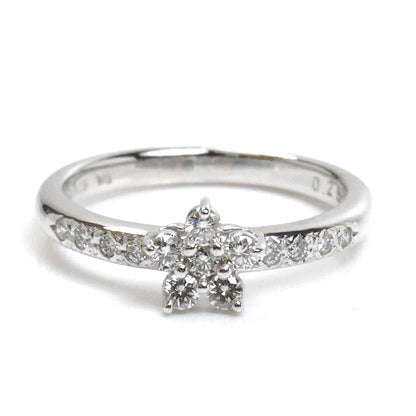 TASAKI タサキ K18WG ホワイトゴールド リング・指輪 ダイヤモンド0.25ct 12号 2.9g フラワー レディース【中古】【美品】