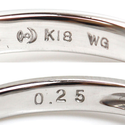 TASAKI タサキ K18WG ホワイトゴールド リング・指輪 ダイヤモンド0.25ct 12号 2.9g フラワー レディース【中古】【美品】