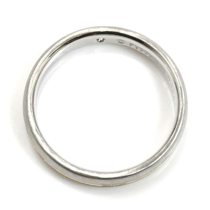 MIKIMOTO ミキモト Pt950プラチナ K18YG イエローゴールド リング・指輪 ダイヤモンド0.03ct 10号 4.8g レディース【中古】【美品】