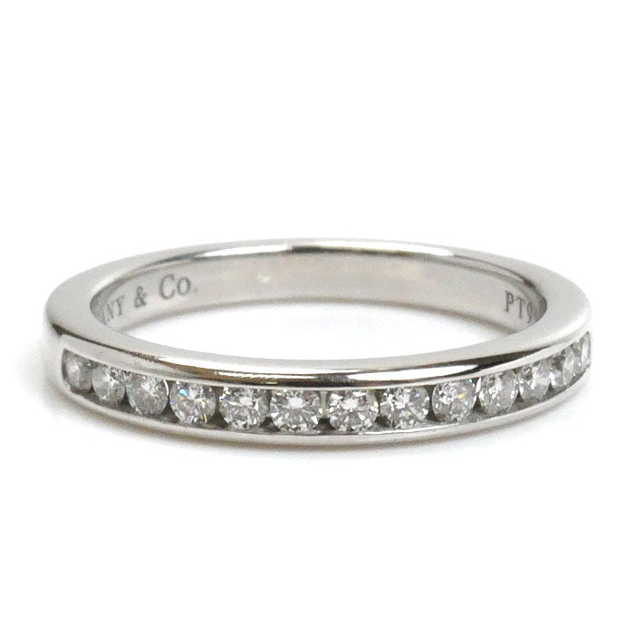 TIFFANY&Co. ティファニー Pt950プラチナ チャネルセッティング ハーフエタニティ リング・指輪 ダイヤモンド 6.5号 3.4g レディース【中古】【美品】