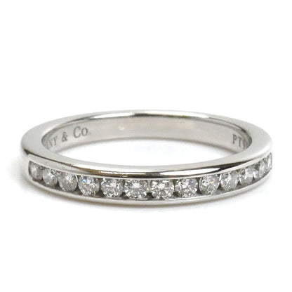 TIFFANY&Co. ティファニー Pt950プラチナ チャネルセッティング ハーフエタニティ リング・指輪 ダイヤモンド 6.5号 3.4g レディース【中古】【美品】