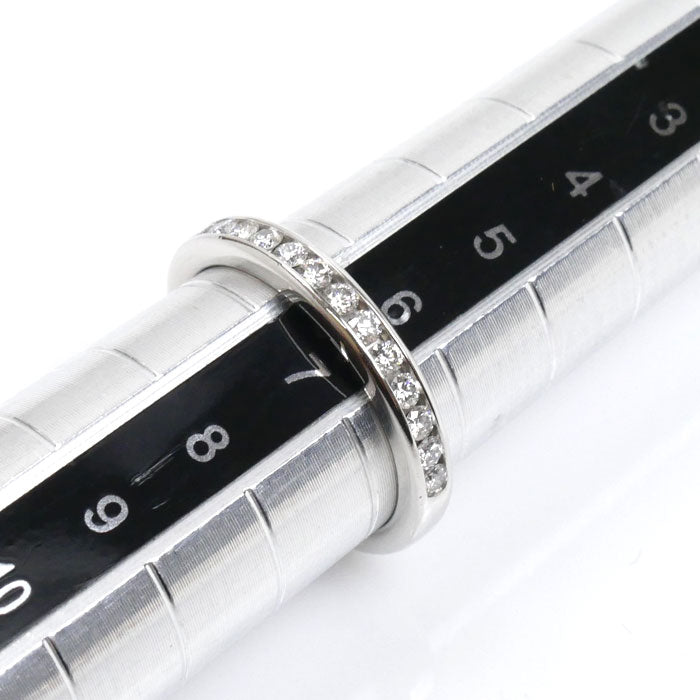 TIFFANY&Co. ティファニー Pt950プラチナ チャネルセッティング ハーフエタニティ リング・指輪 ダイヤモンド 6.5号 3.4g レディース【中古】【美品】