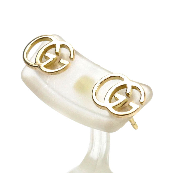 GUCCI グッチ K18YG イエローゴールド GGランニング スタッズ ピアス 094074 09850 8000 1.9g レディース【中古】