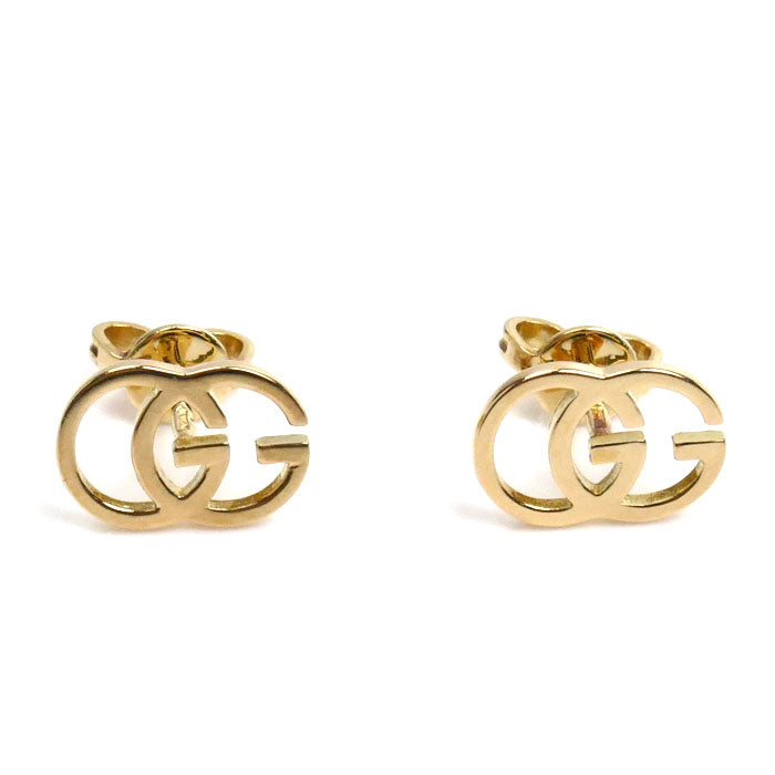 GUCCI グッチ K18YG イエローゴールド GGランニング スタッズ ピアス 094074 09850 8000 1.9g レディース【中古】