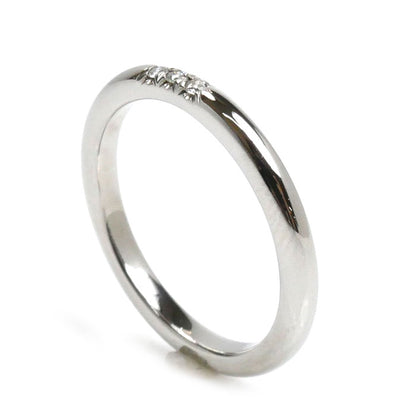 TIFFANY&Co. ティファニー Pt950プラチナ クラシックバンド 3P ダイヤ リング・指輪 ダイヤモンド 6.5号 3.1g レディース【中古】【美品】