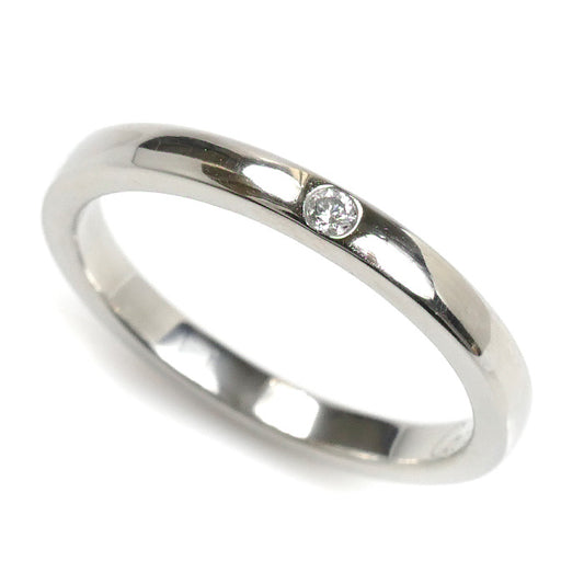 CARTIER カルティエ Pt950プラチナ  ウェディング 1P ダイヤ リング・指輪 ダイヤモンド 6号 46 2.9g レディース【中古】【美品】