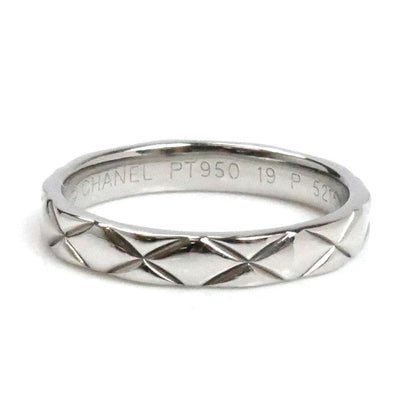 CHANEL シャネル Pt950プラチナ マトラッセ リング・指輪 13.5号 54 5.2g レディース【中古】【美品】